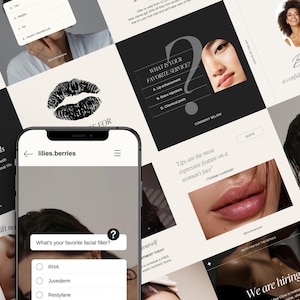 Botox and filler templates, Nurse injector instagram post, Botox template, Nurse injector templates, Medspa template, Aesthetics templates