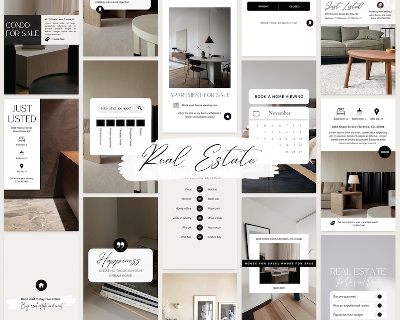 Real estate Instagram template Real estate story template Real estate marketing Realtor social media content Realtor Instagram feed Canva image 2