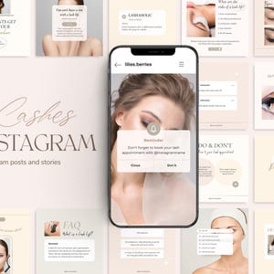 Lash tech instagram post, Lash instagram template, Lash content, Lash instagram post, Lash artist template, Lash social media template