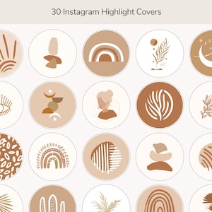Boho instagram highlight covers, Minimal ig highlight covers, Aesthetic instagram highlights, IG story highlight boho, Beige highlights