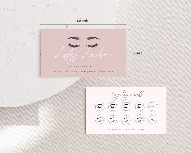 Loyalty Card Lashes Editable Lash Loyalty Card Template Lash Discount ...