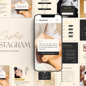 Lash instagram template, Lash tech instagram post, Lash content, Lash instagram post, Lash artist template, Lash social media template