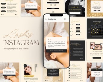 Lash Instagram Template, Lash Tech Instagram Post, Lash Content, Lash Instagram Post, Lash Künstler Template, Lash Social Media Template