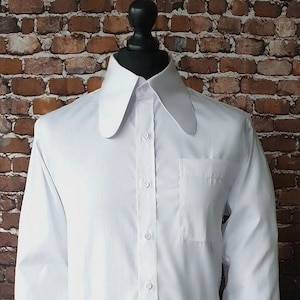 Mens White Beadle Collar late 1960s Style