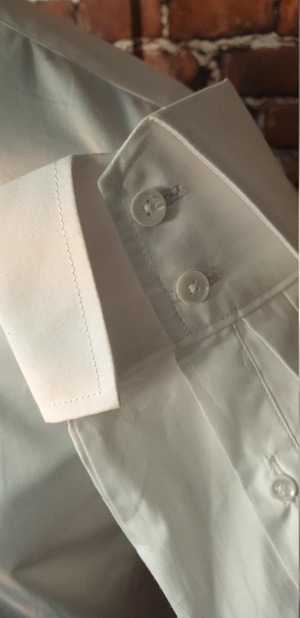 Mens Spearpoint and Tab Collar Brand White 1960s Shirt White