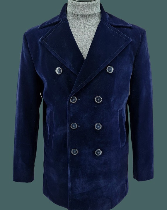 Paisley Single Breasted Velvet Blazer in Blue - Etro