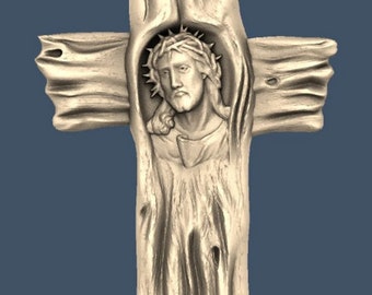 jesus and cross 3d stl file for cnc router engraver model can be used with any CNC software carveco, Aspire, Cut3D, fusion 360, Easel & more