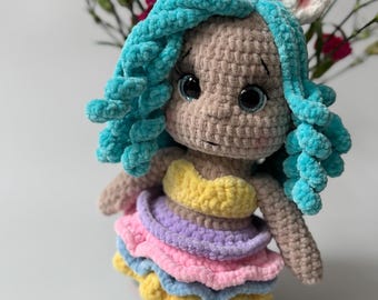 Handmade Crochet Unicorn Doll