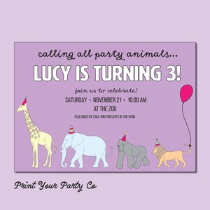 Party Animal Birthday Invitation_Custom Digital Download