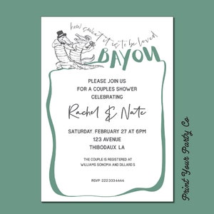How Sweet it is to be Loved Bayou_Couples Shower Invitation_Custom Digital Download