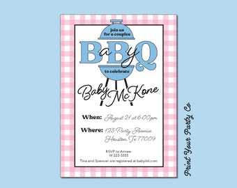 BaByQ Baby Shower Invitation_Custom Digital Download