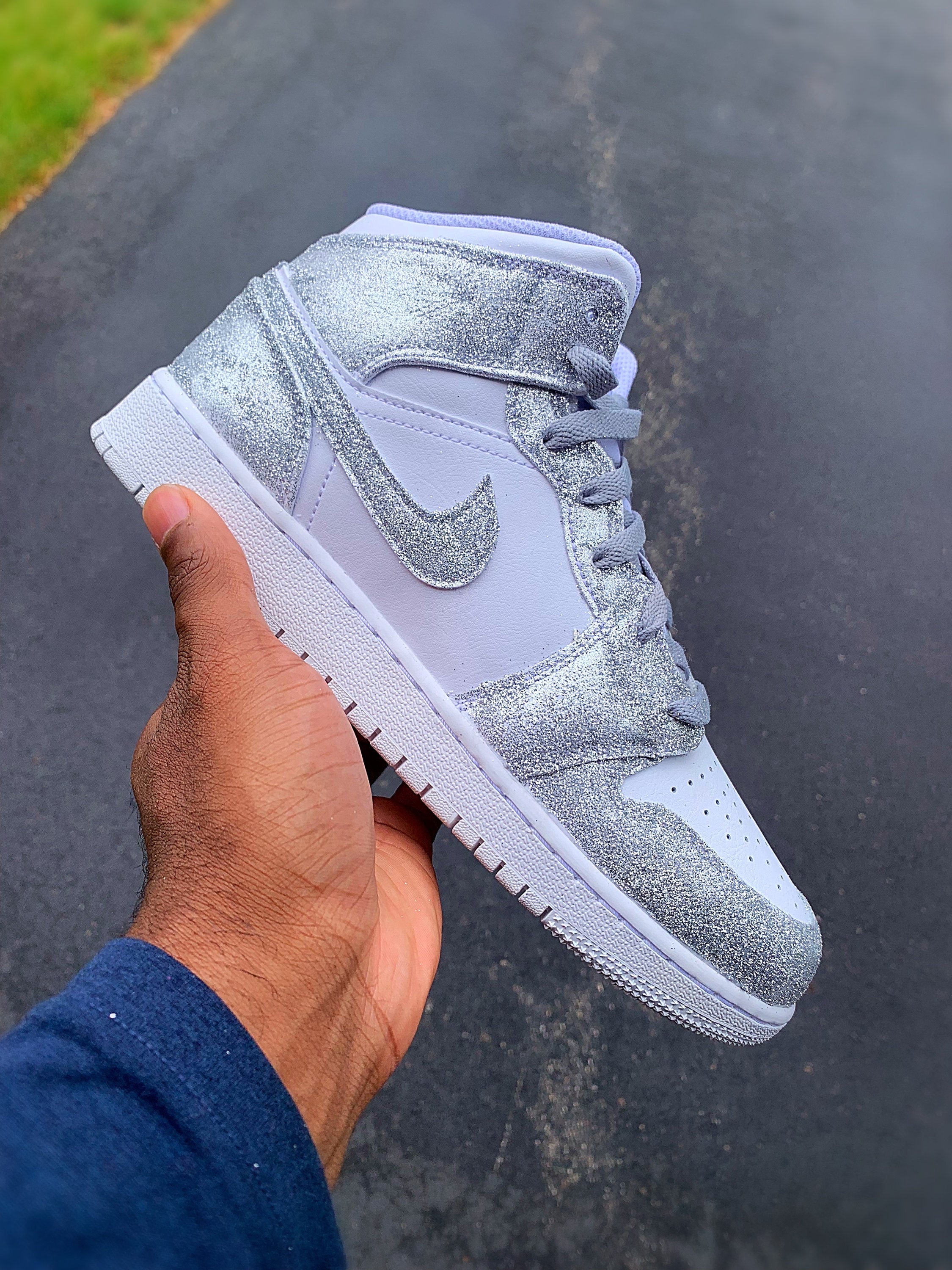 metallic glitter jordans