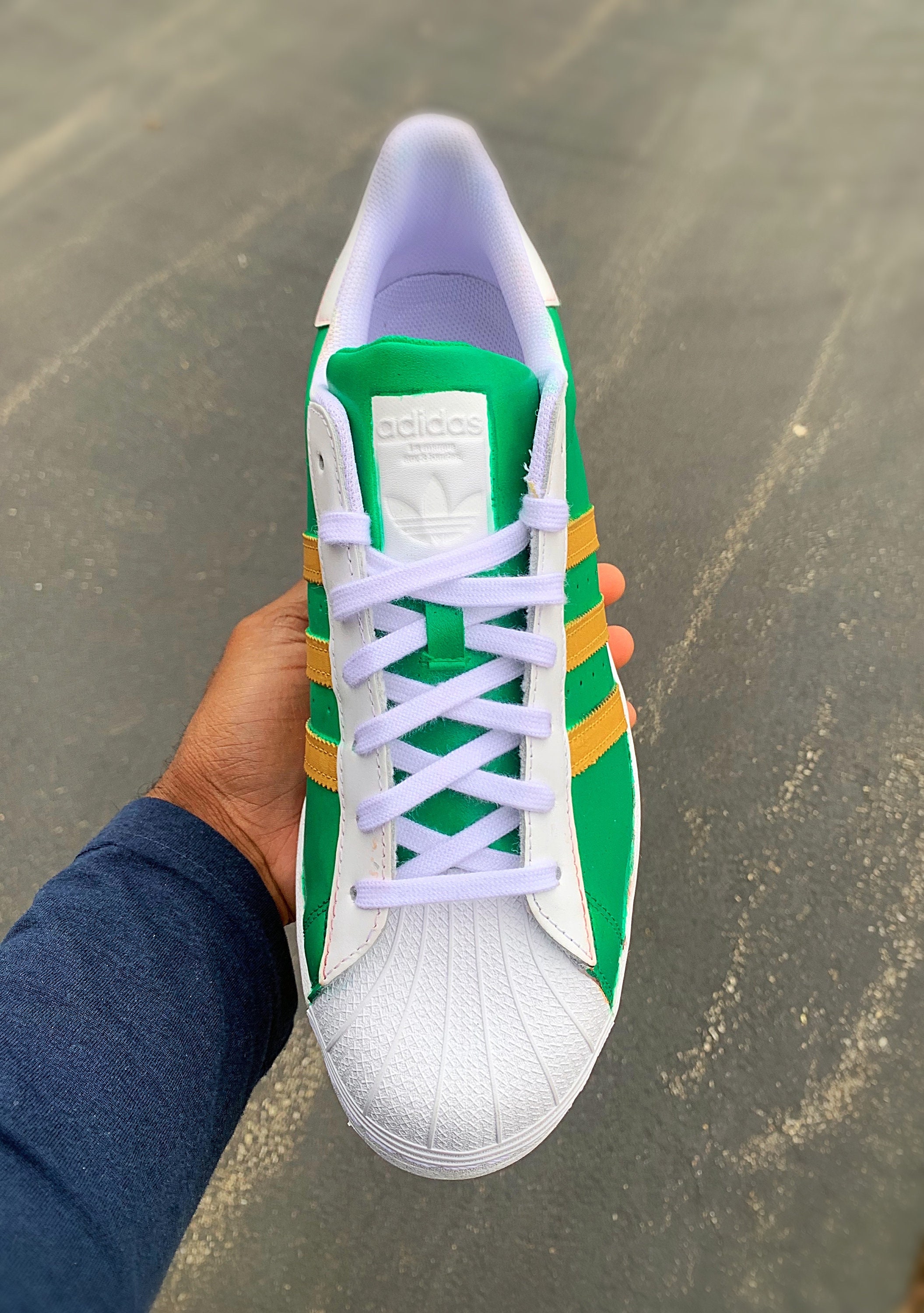 adidas gazelle silver green womens adidas Superstar ADV Shoes - Olive Strata/Yellow/Gold Metallic main image 0