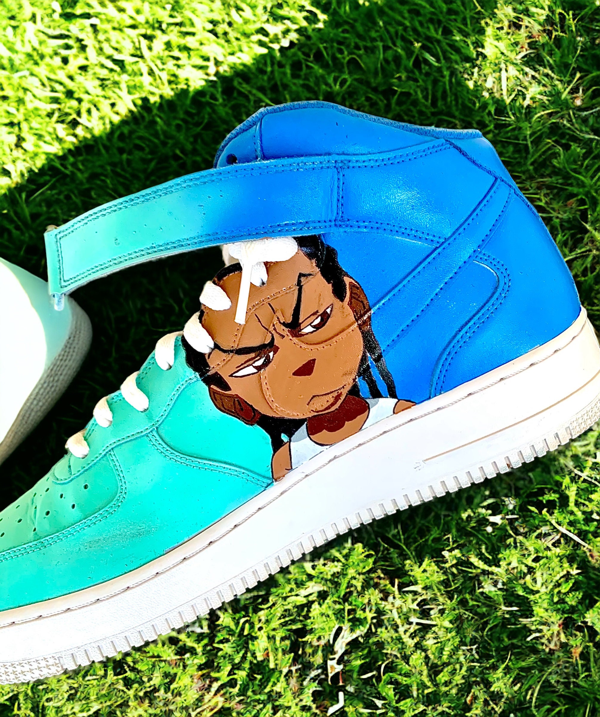 Custom Boondocks AirForce Ones, Custom Cartoon shoes, Animated sneakers, Custom, cartoon art, personalized sneakers, Coopskicks,gift for him