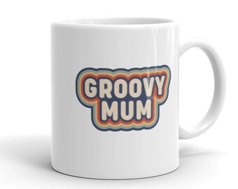 groovy mum coffee mug | mother's day gift | novelty coffee mug | baby shower gift | new mum gift | retro mum mug | gift for mum