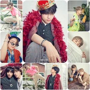 Mostra fotografica dei BTS, collezione BTS, merchandising del gruppo BTS, foto dei BTS OT7, Bangtan Boys, merchandising dell'esercito, cartoline fotografiche dei BTS