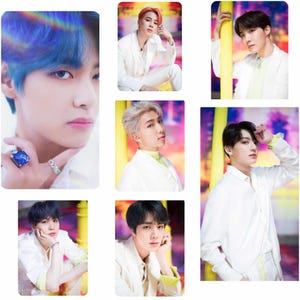 BTS Boy with luv music video promo, collection BTS, produits dérivés du groupe BTS, photo bts ot7, garçons Bangtan, produits dérivés de l'armée, cartes photo bts