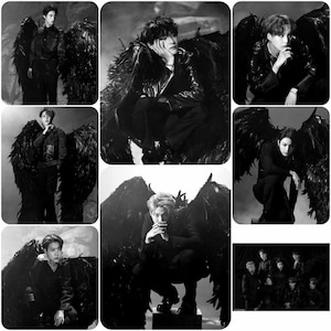 Foto di sketch della mappa dell'anima 7 dei BTS, collezione BTS, merchandising del gruppo BTS, foto dei BTS OT7, Bangtan Boys, merchandising dell'esercito, cartoline fotografiche dei BTS