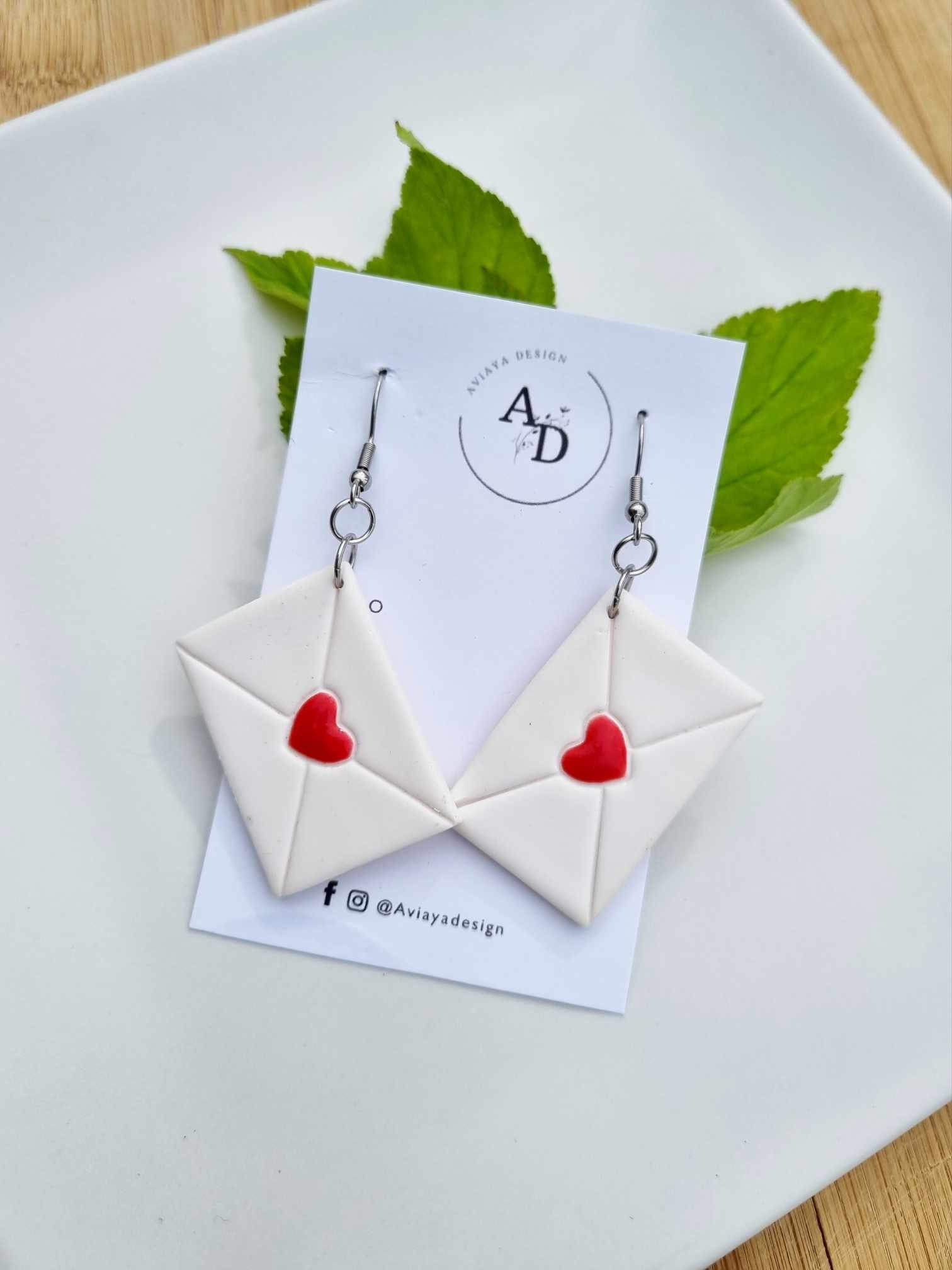 Valentines Earrings//love Letter Earrings// Flower Earrings// Wood