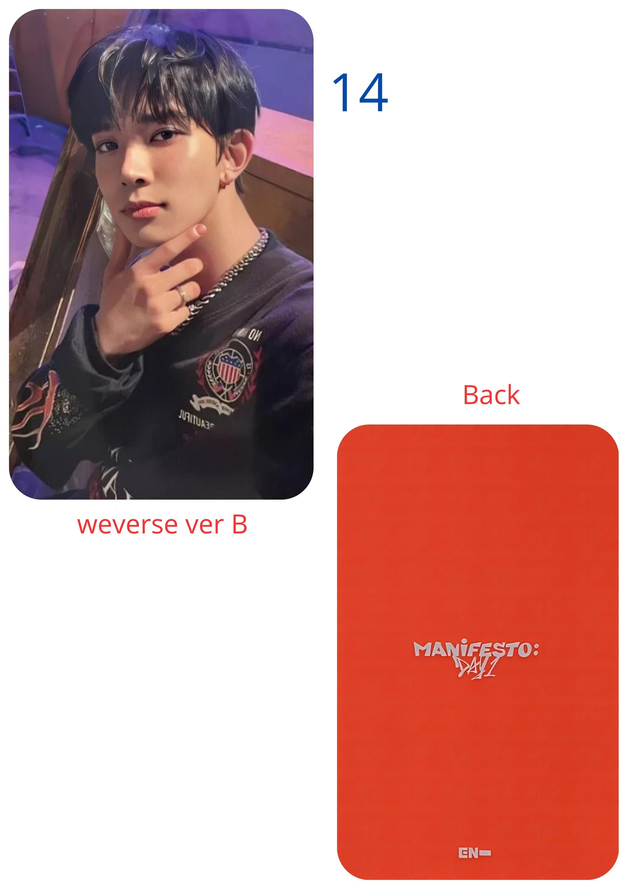 ENHYPEN Manifesto Day 1 Weverse Version A and B, Kpop Fan Gifts