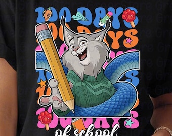 100 Days of School, Disney 100th Day Zootopia 2 Characters Tee, Teacher Kids Nick Wilde, Judy Hopps, Gary De'Snake