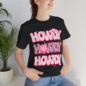 Country Western Rodeo Leopard T-Shirt, Cowgirl Howdy Pink Tee, Disco Girl Unisex Shirt, Wild West Theme Top, Southwest Style Fashion