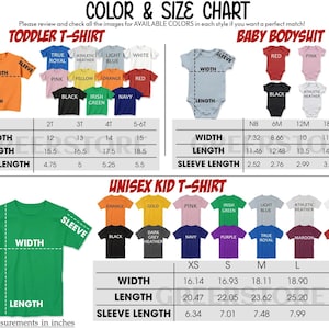 GreerStore Color Size Chart