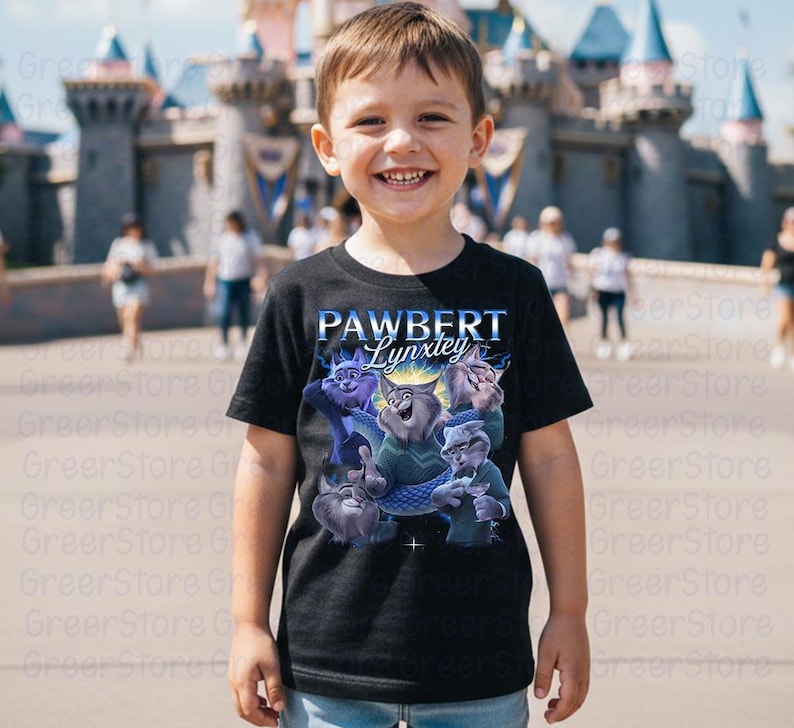 Pawbert Lynxley Shirt, Zootopia 2 2025 Characters Tee, Disneyland Family Trip Outfit, Vintage 90s image 2