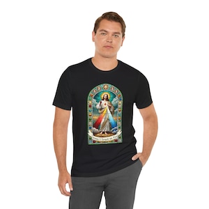 Jesus I Trust In You Unisex Tee, Faith Divine Mercy Catholic Shirt, Religious Graphic Tshirt, Christian Apparel Gift, Inspirational Top