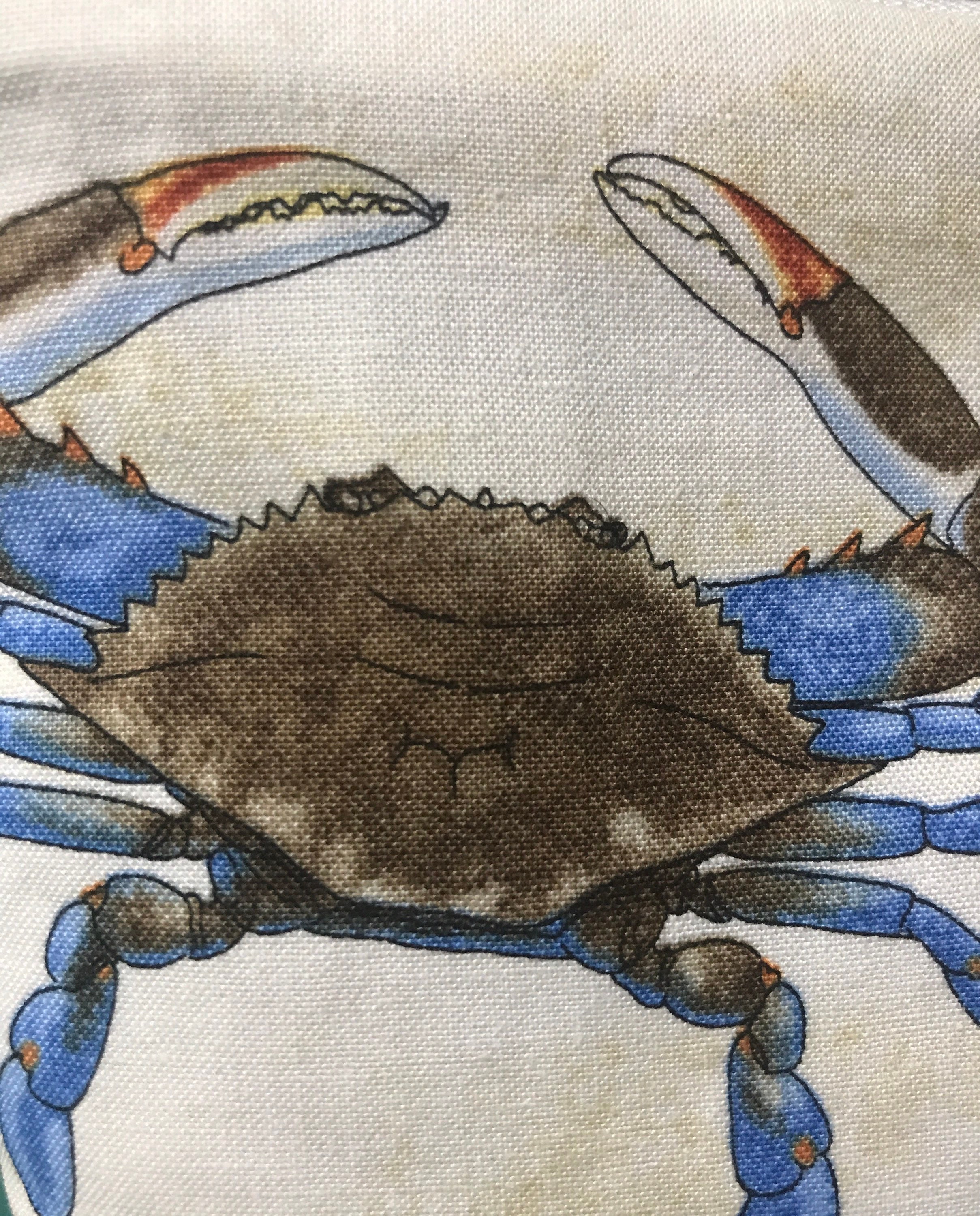 Blue Crab Bag Wristlet Purse Zipper Pouch or Crossbody Etsy