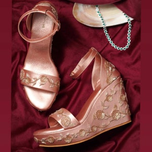 Rose gold wedges uk shop