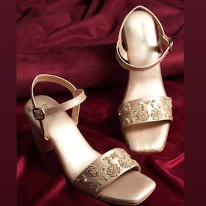 Golden heels for wedding indian shop