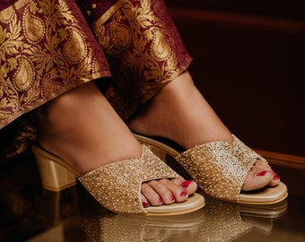 indian gold heels