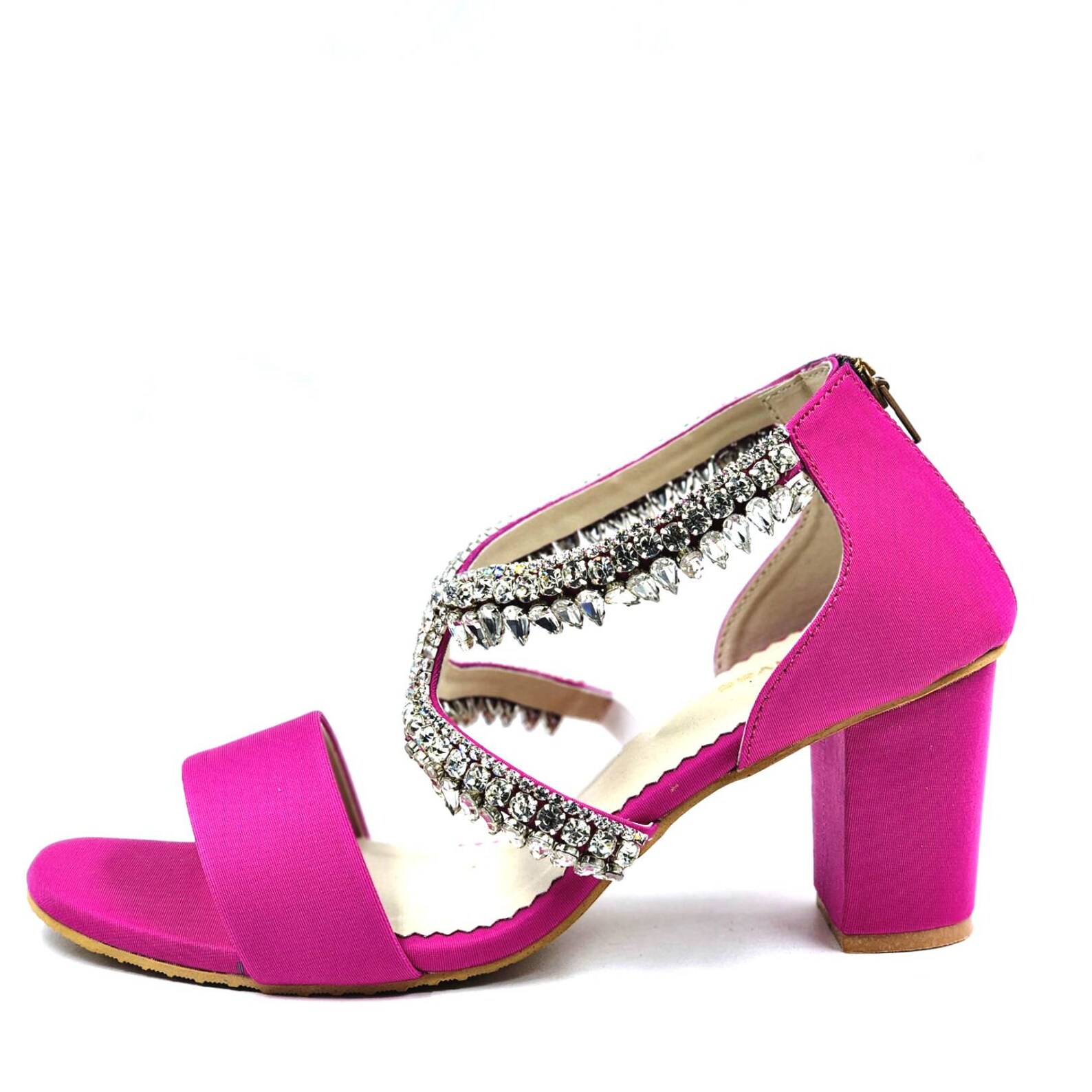 block heels pink