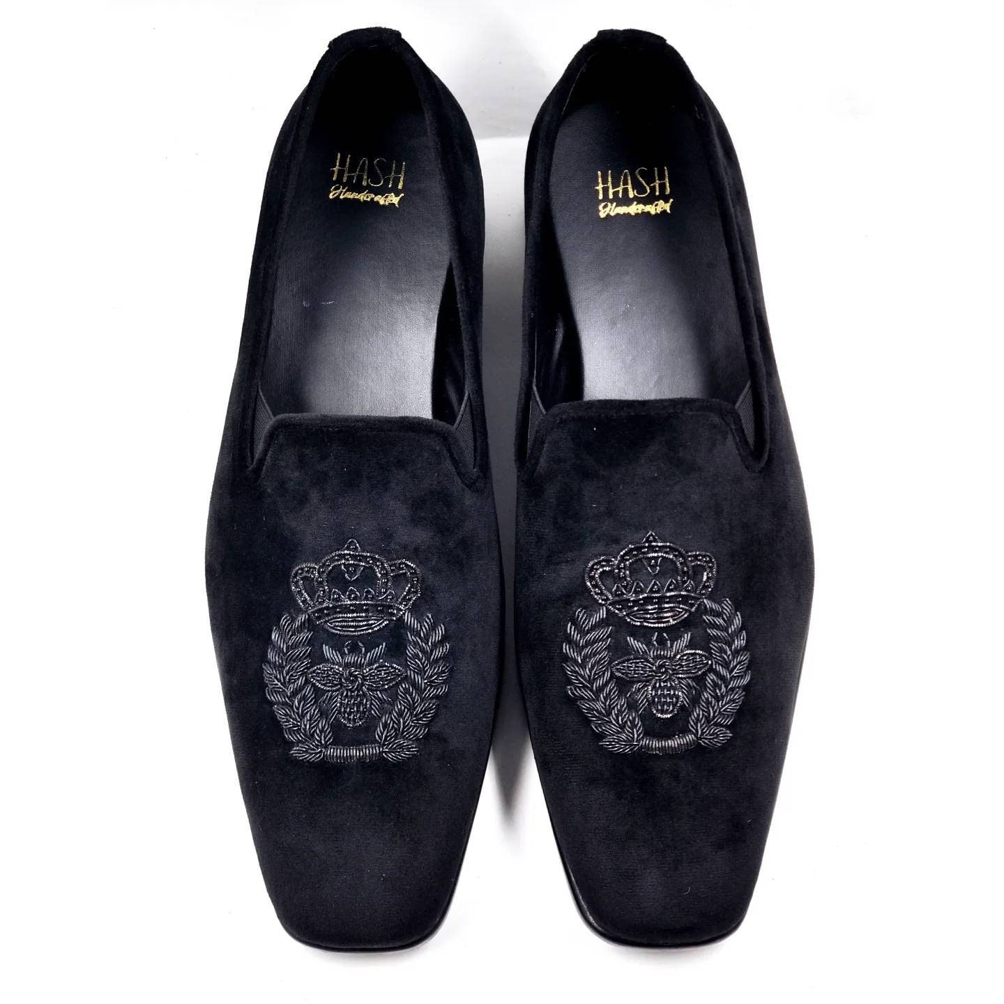 Black Velvet Loafer