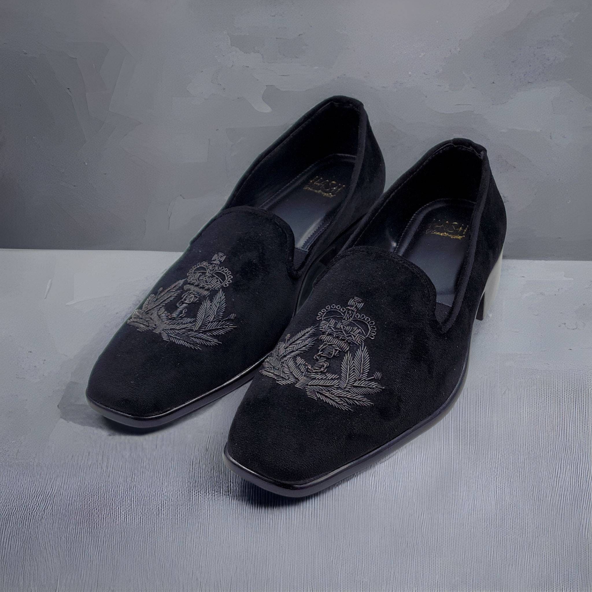 Black Velvet Loafers - Belmeade Mens Wear