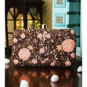Maroon Burgunder Abend clutch, Party Geldbörse Indianer Zardozi Clutch Sling, Hochzeit Brauttasche, Bestickte Abend clutch, Geschenk