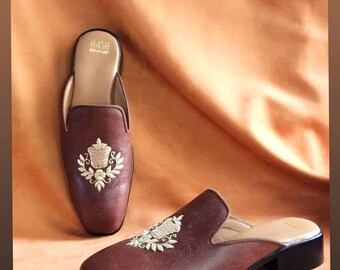 Men Vegan Leather Mules | Groom Shoes | Indian Ethnic Shoes  display picture 2