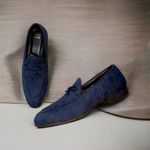 Men vegan suede shoes Men vegan suede loafers Gift for men Men vegan suede slipons image 3