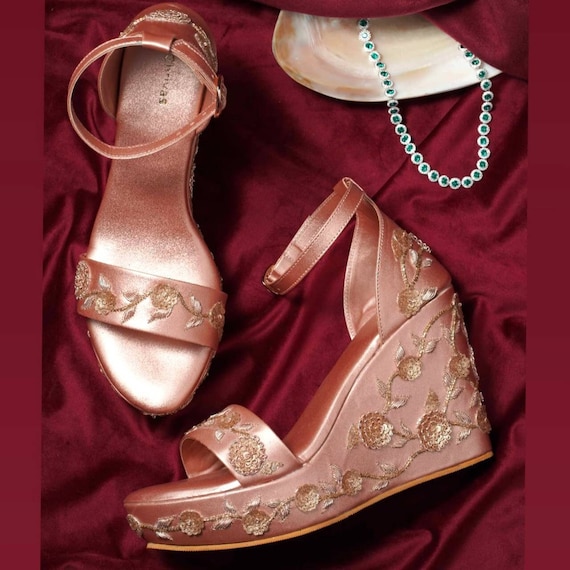 Katya Sandals Rose Gold - Leather