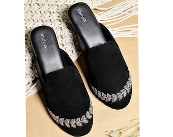 Mules, Mule shoes for women, Vegan suede Mules, Women&#39;s Mules, Slippers, Pastel Color Mules, Soft cushion Mules, Babouche, Black mules