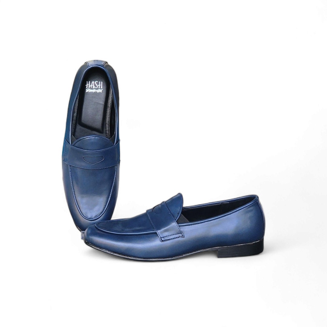 chinese dress ladies Lombardy Calf Leather Bit Loafers Faded Navy Blue main image 0