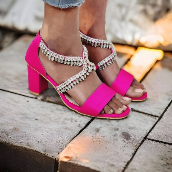 Buy Now Women Gold Ethnic Embellished Block Heels – Inc5 Shoes