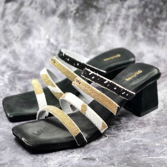 Native slip ons with leather straps sale