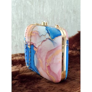 Resin And Marble Rectangular Beaded Clutch Bag For Women at Best Price in  Delhi