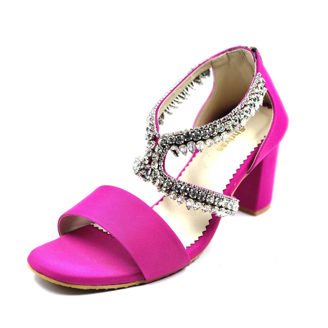 block heels pink