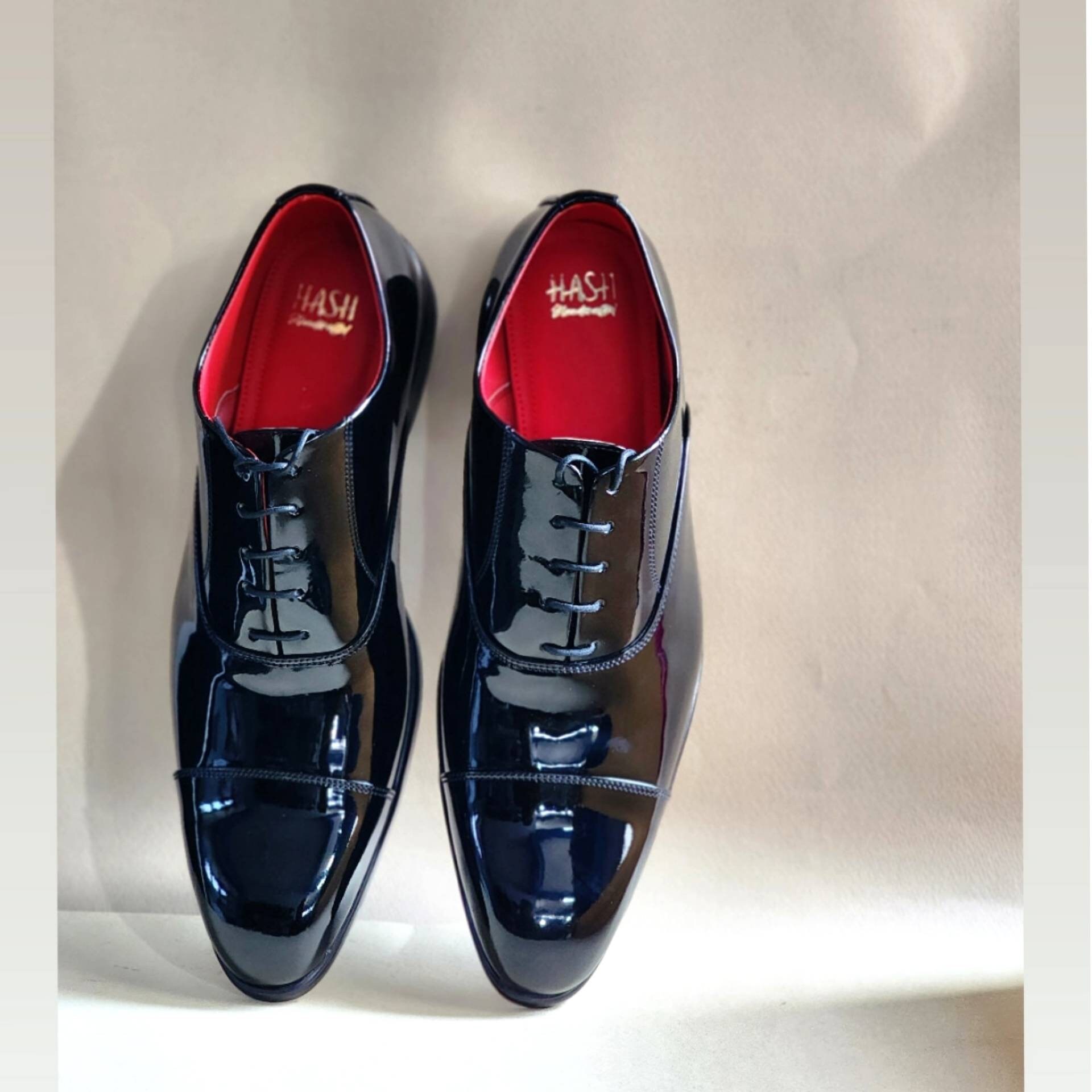 Black Patent Men Vegan Leather Oxfords Men Formal Shoes Men Wedding ...