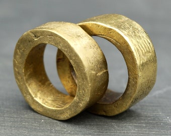 Band brass ring, thick ring, couple ring, chunky ring, unique band ring, sold as a single or as a two