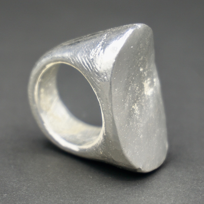 Chunky Silver Ring - Etsy