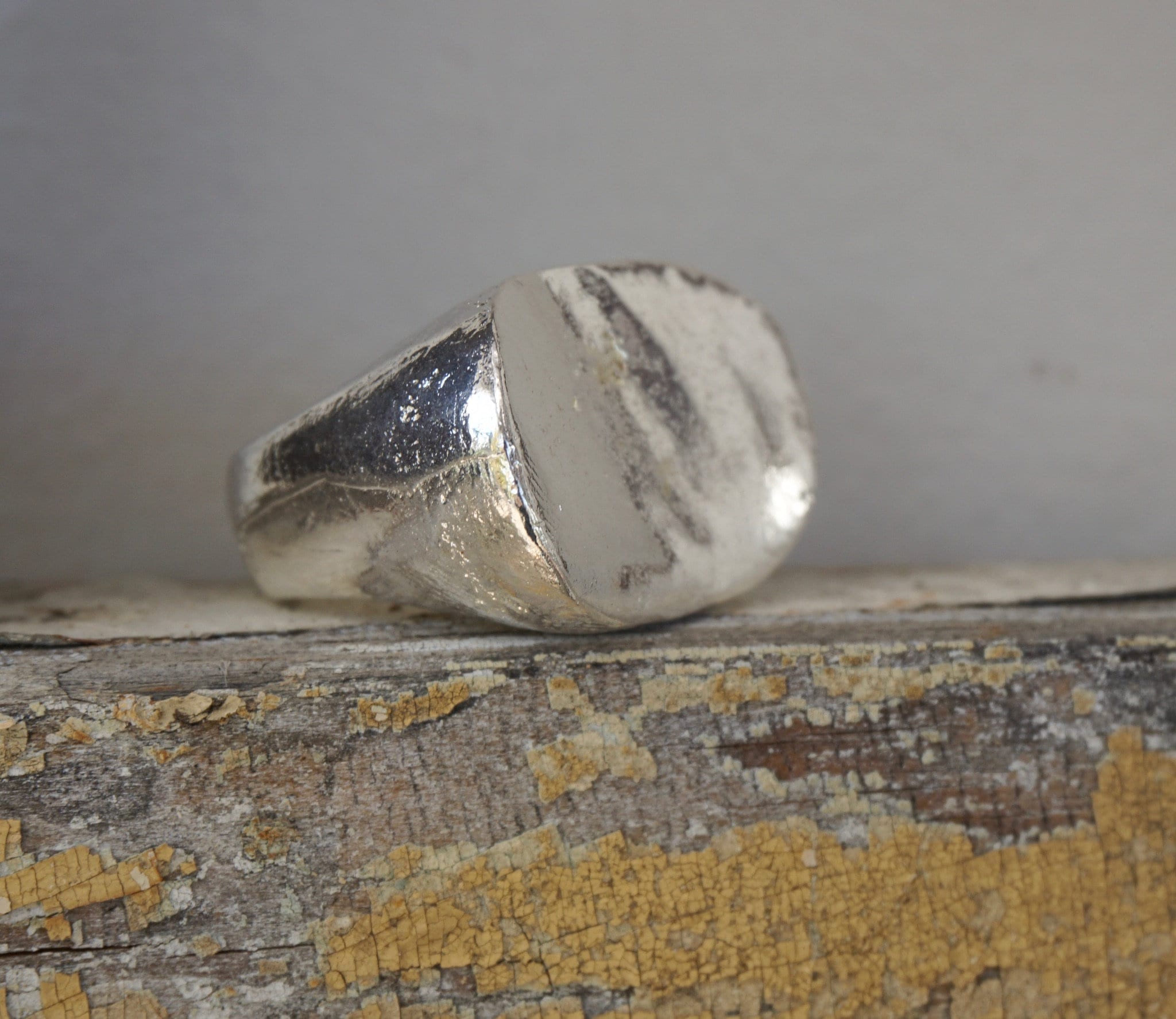 Chunky Silver Ring, Sterling Silver Ring, Big Statement Ring, Oval ...